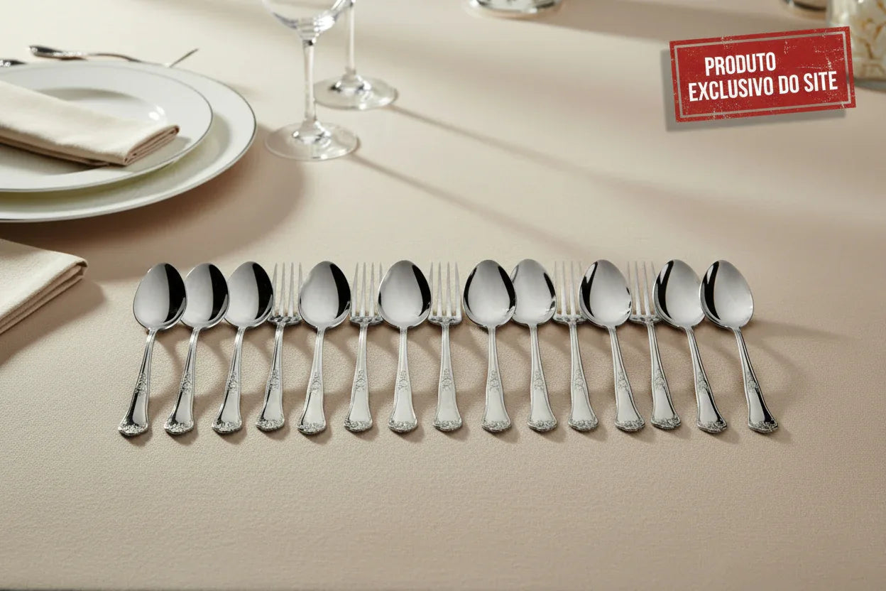 Colher De Chá 12 PÇS Classique Hercules 493-007P - Loja Do Thor