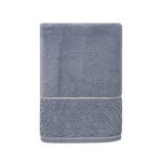 Jogo De Toalha Banho Rosto Super Soft Arabesco Azul Corttex