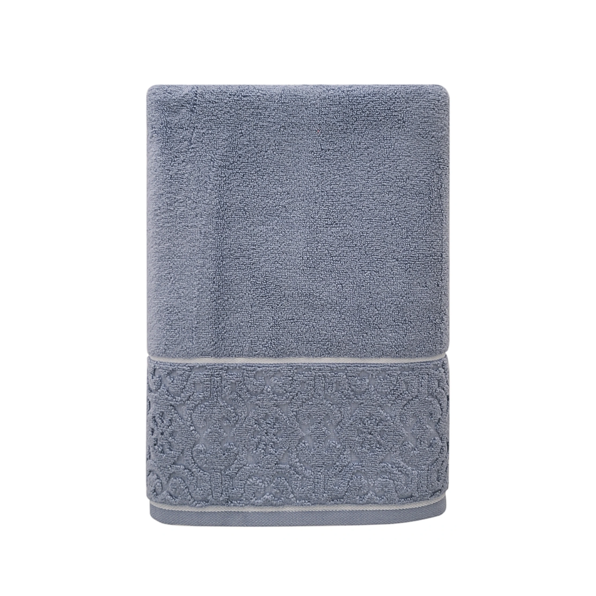 Jogo De Toalha Banho Rosto Super Soft Arabesco Azul Corttex