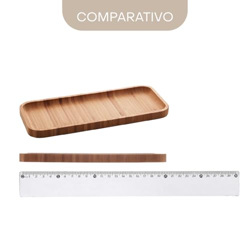 Bandeja De Bambu Hire Retangular Pequena 20X10X1,5Cm Lyor