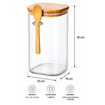 Pote De Vidro Bambu 1800ML Mori MR1254