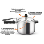 Panela De Pressao Easy Polida 4,5L - Rochedo