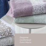Toalha de Rosto Jacquard Medalhão Azaleia - Corttex