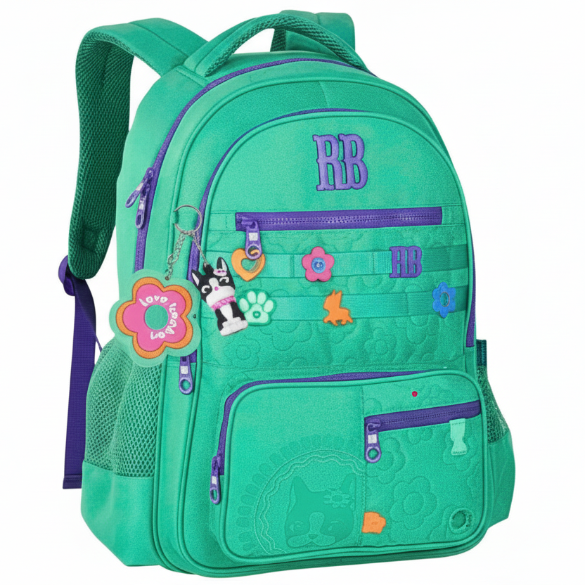 Mochila de Costas verde Flower Power 17,5 RB26231