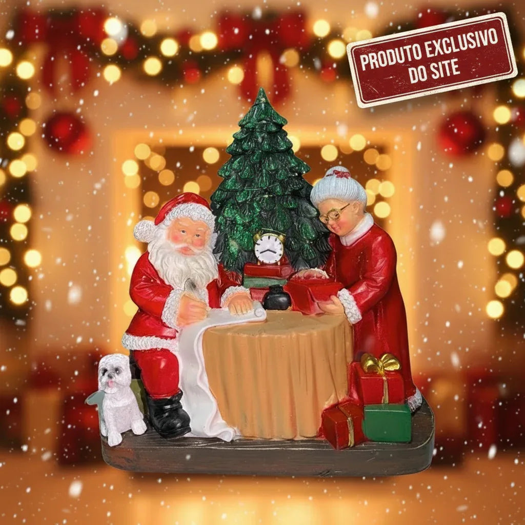 Resina De Natal Noite de Presentes C/ Led - Florarte - Loja Do Thor