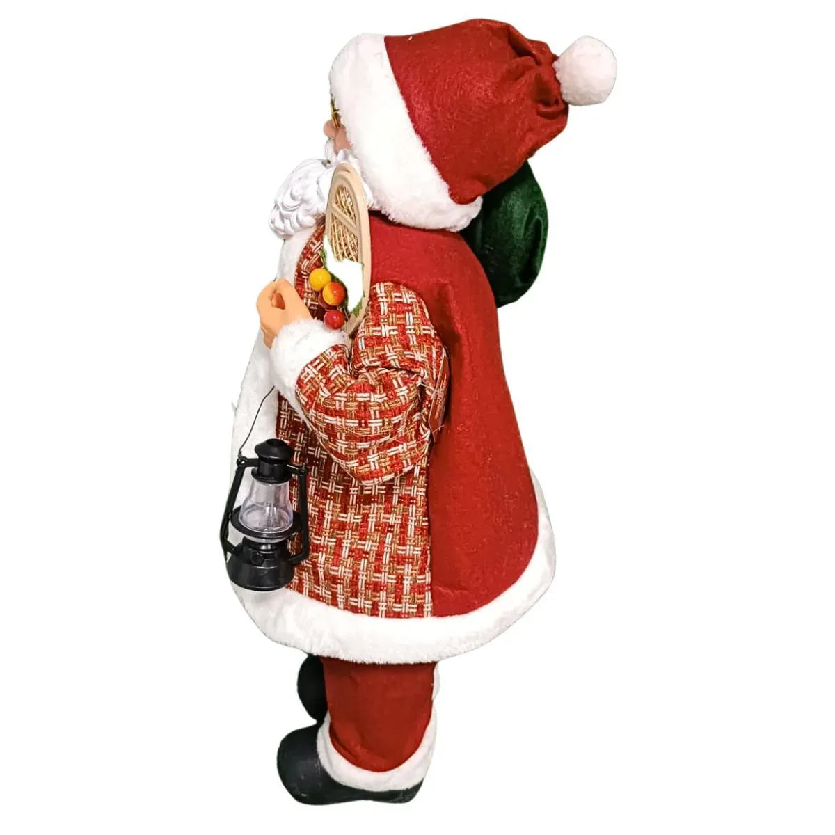 Papai Noel Sc Pres C/Colete Xadrez Vm/Vd 60Cm Magizi - Loja Do Thor