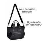 Bolsa Tiracolo Preta Feminina Transversal Mão Rebecca Bonbon