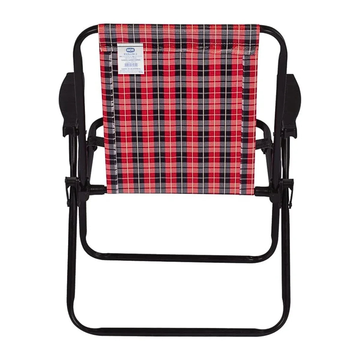 Cadeira De Praia Alta Xadrez Vermelho Carmin Mor + Brinde - Loja Do Thor