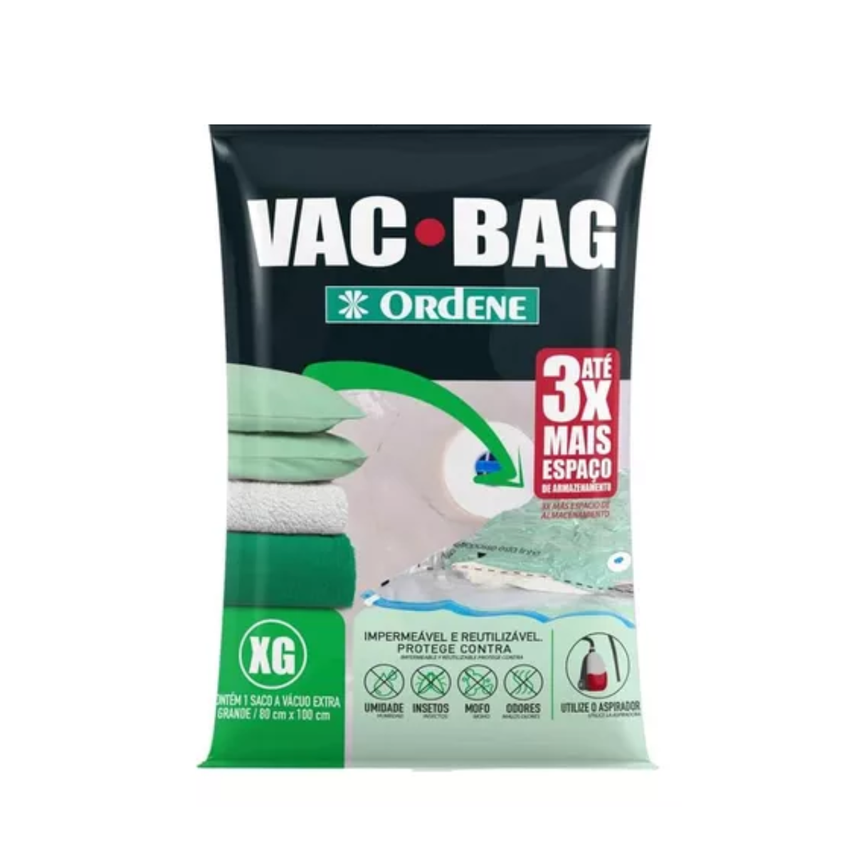 Saco Plastico Vac Bag Extra Grande 80X100CM