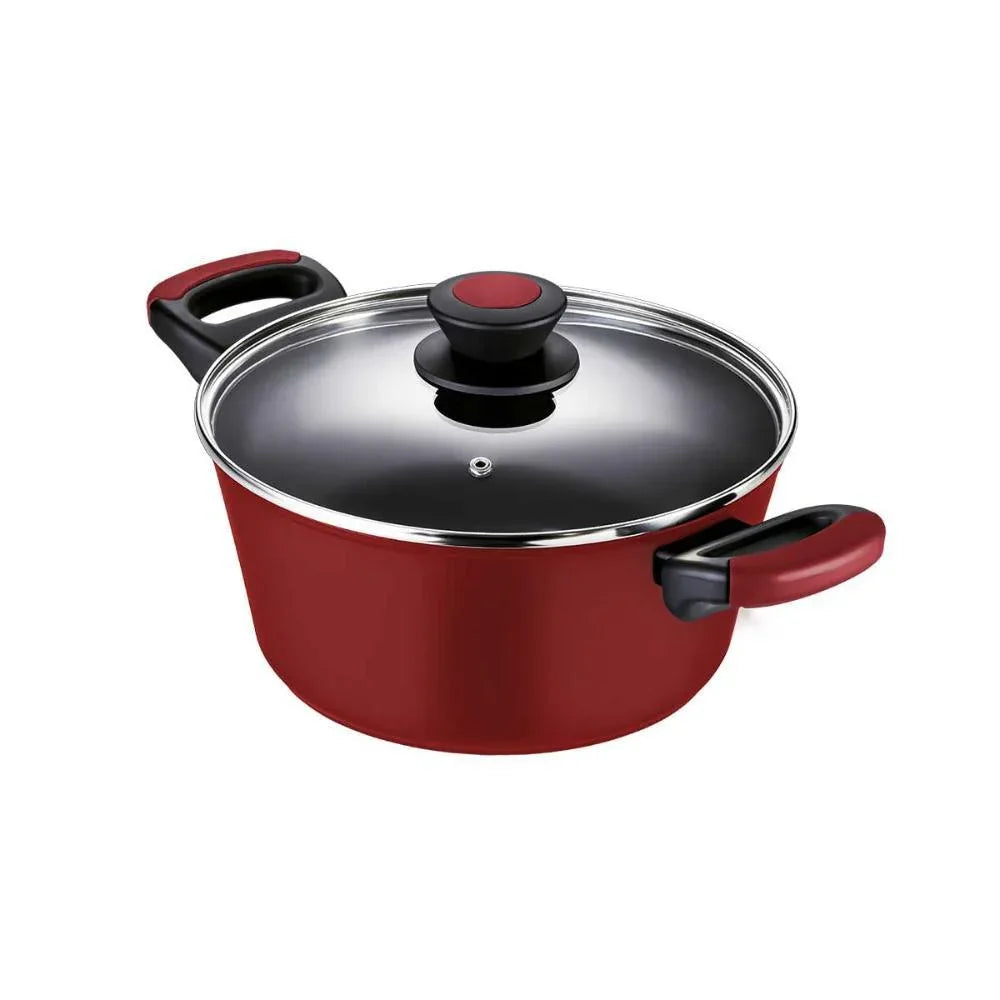 Cacarola Antiaderente Para Inducao 28 Cm Everyday Vermelha - Loja Do Thor