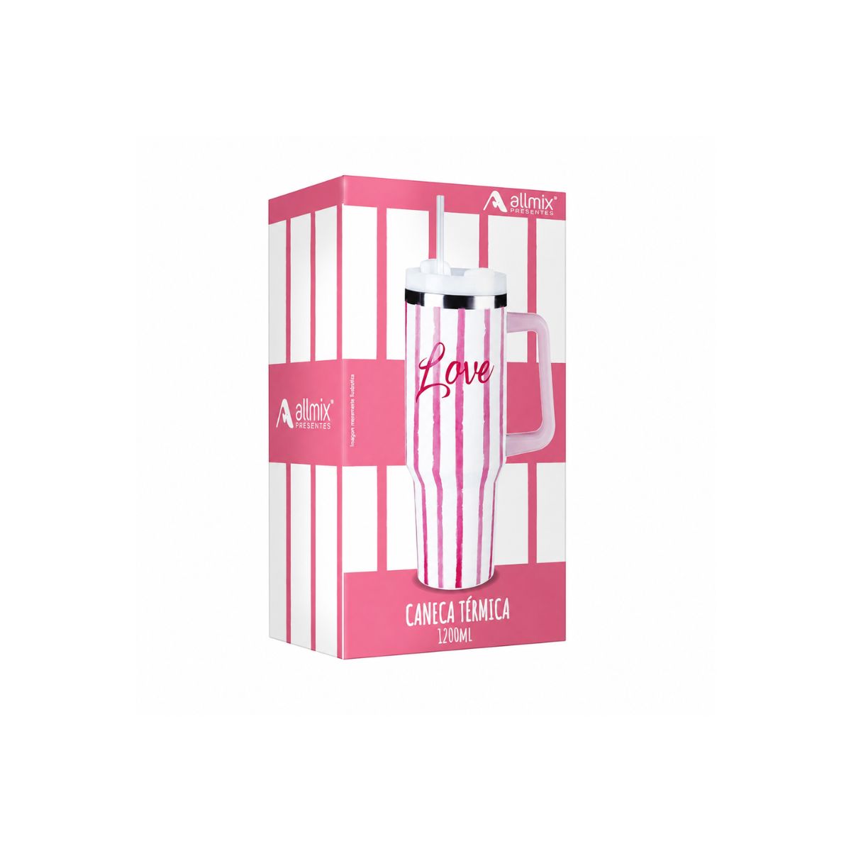 Copo Térmico 1,2L Love -Allmix 412010