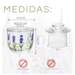 Manteigueira Francesa De Cristal Lavanda -Lyor