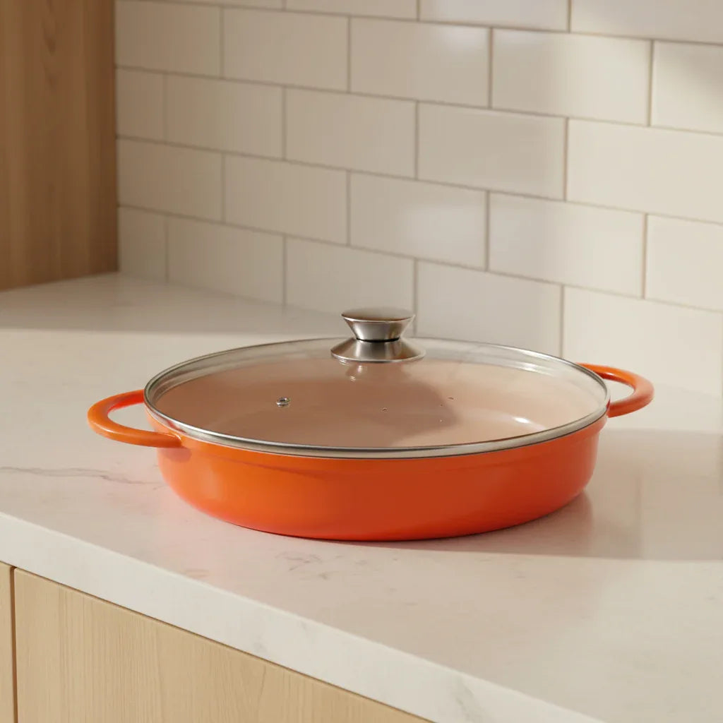 Caçarola Antiaderente Hercules 30cm Laranja 3,8L PA900-30L - Loja Do Thor