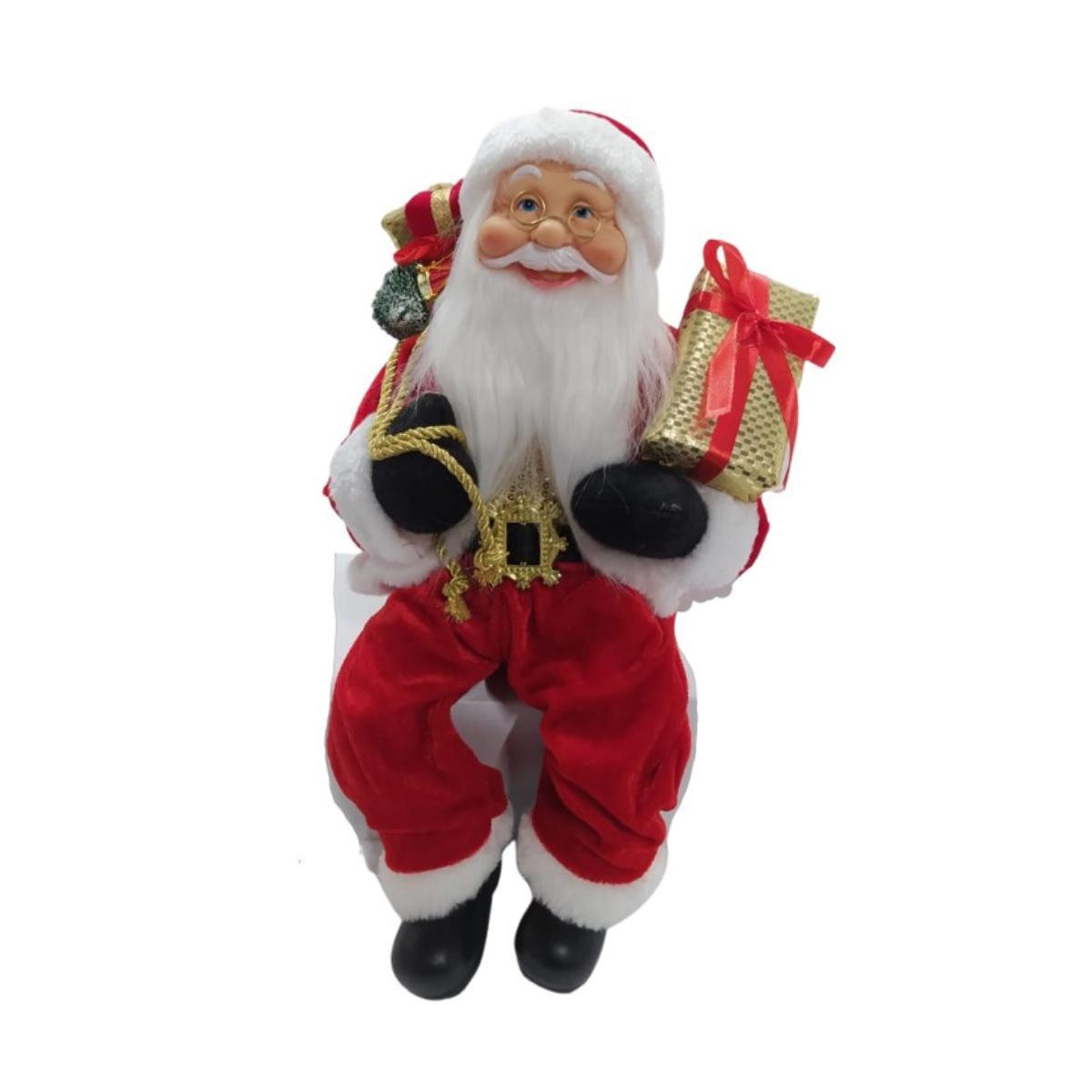 Papai Noel sacola de presente 40cm Sentado VM Yangzi 25614