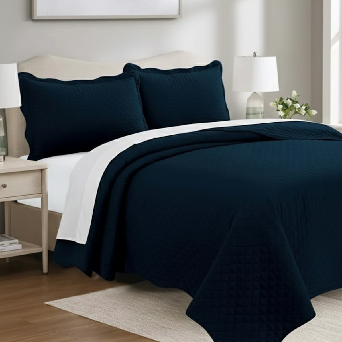 Colcha Focus Casal 3 Peças Azul - Camesa