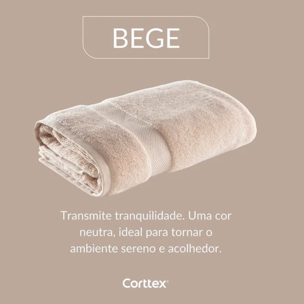 Jogo de Toalha Banho e Rosto Super Soft  Bege - Corttex