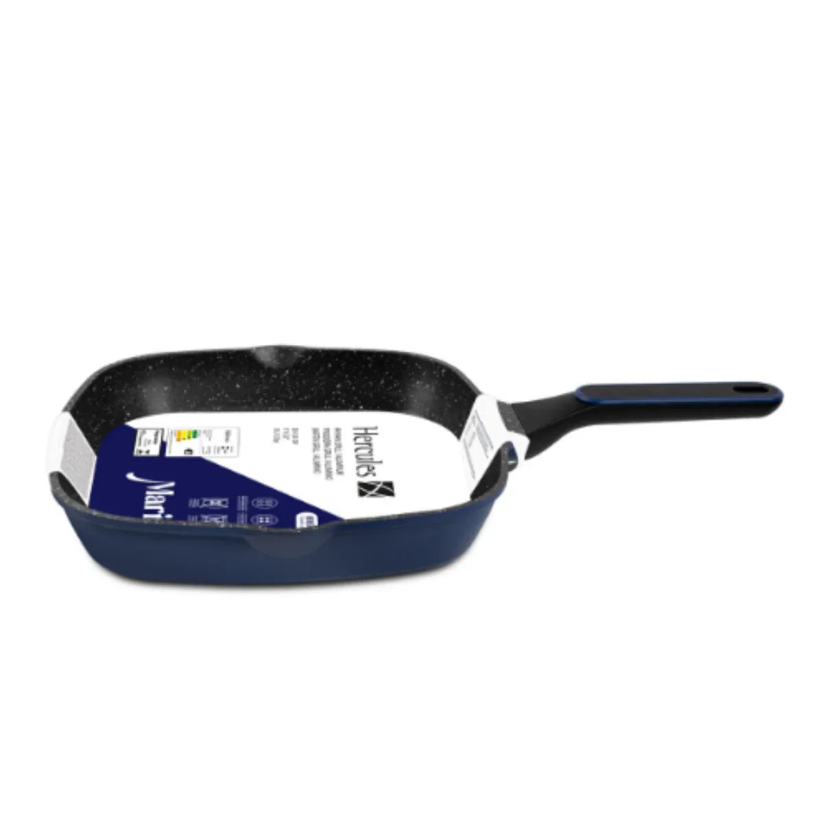 Frigideira Grill Marine Hercules 28cm Antiaderente Cerâmico PA4000FG28AZ - Loja Do Thor