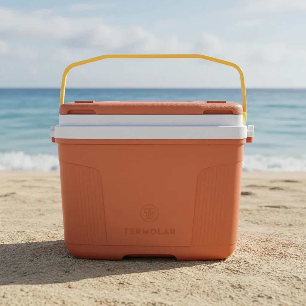 Caixa Termica Suv 32 Litros Marrom C/ Amarelo Termolar - Loja Do Thor