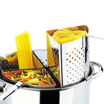 Panela Espagueteira Inox com 4 Cestos  10L  - Hercules