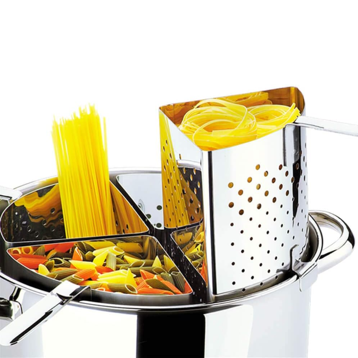 Panela Espagueteira Inox com 4 Cestos  10L  - Hercules