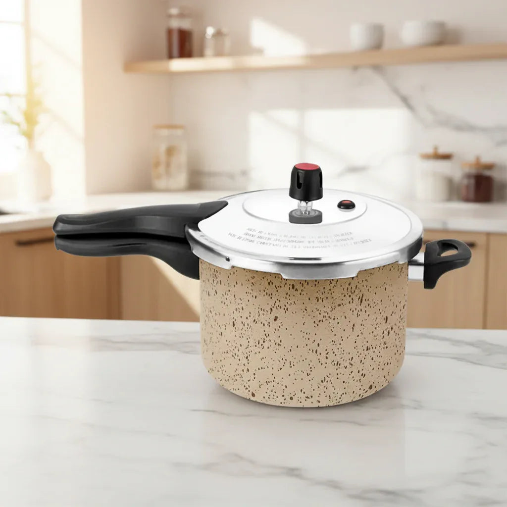 Panela Pressão 4.5 Litros Antiaderente Polida Stone Bege - Loja Do Thor
