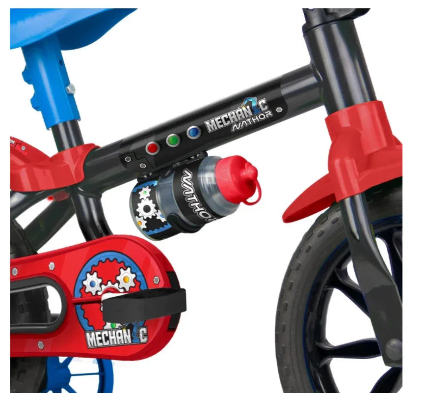Bicicleta Infantil Aro 12 com Rodinhas Menino Mechanic - Nathor - Loja Do Thor