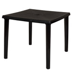 Mesa Plastica Quadrada Desmontavel Mor Preta