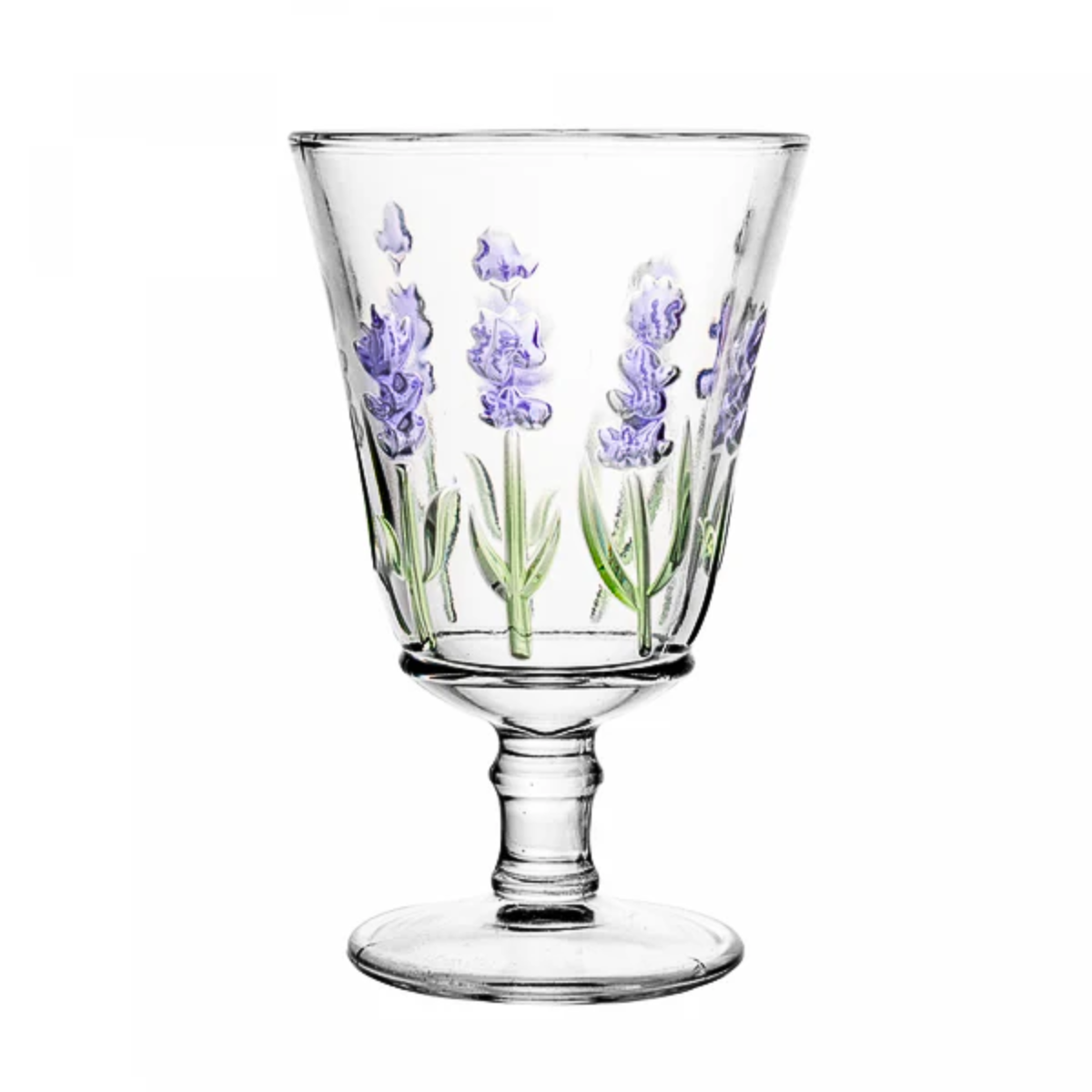 Taça De Água Lavanda Hand Painting 240ML Cristal Ecologico