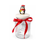 Pote De Vidro 950ml Pinguim Natalino -Allmix