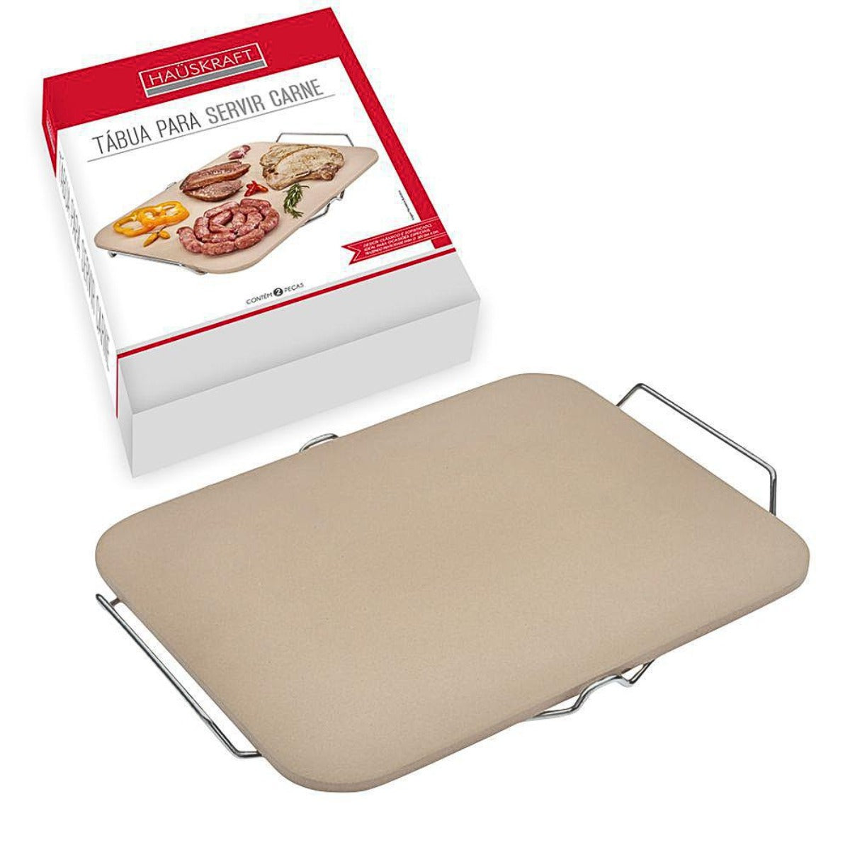 Tabua De Carne Para Forno Pedra Ceramica - Hauskraft