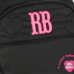Mochila de Costas Heart Beats Preta 17,5 RB27015