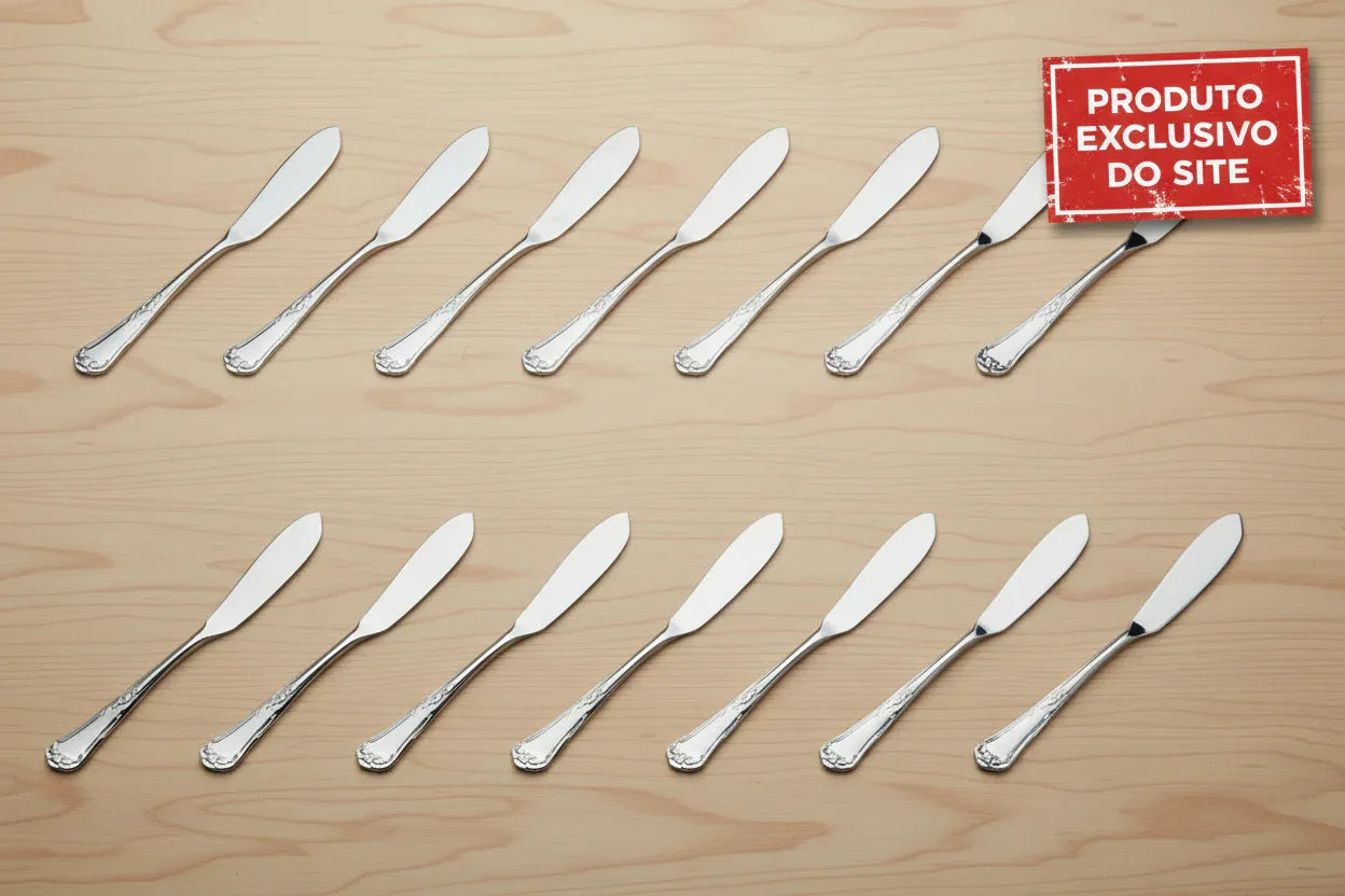 Faca De Mesa Peixe 12 PÇS Classique Hercules 493-020P - Loja Do Thor