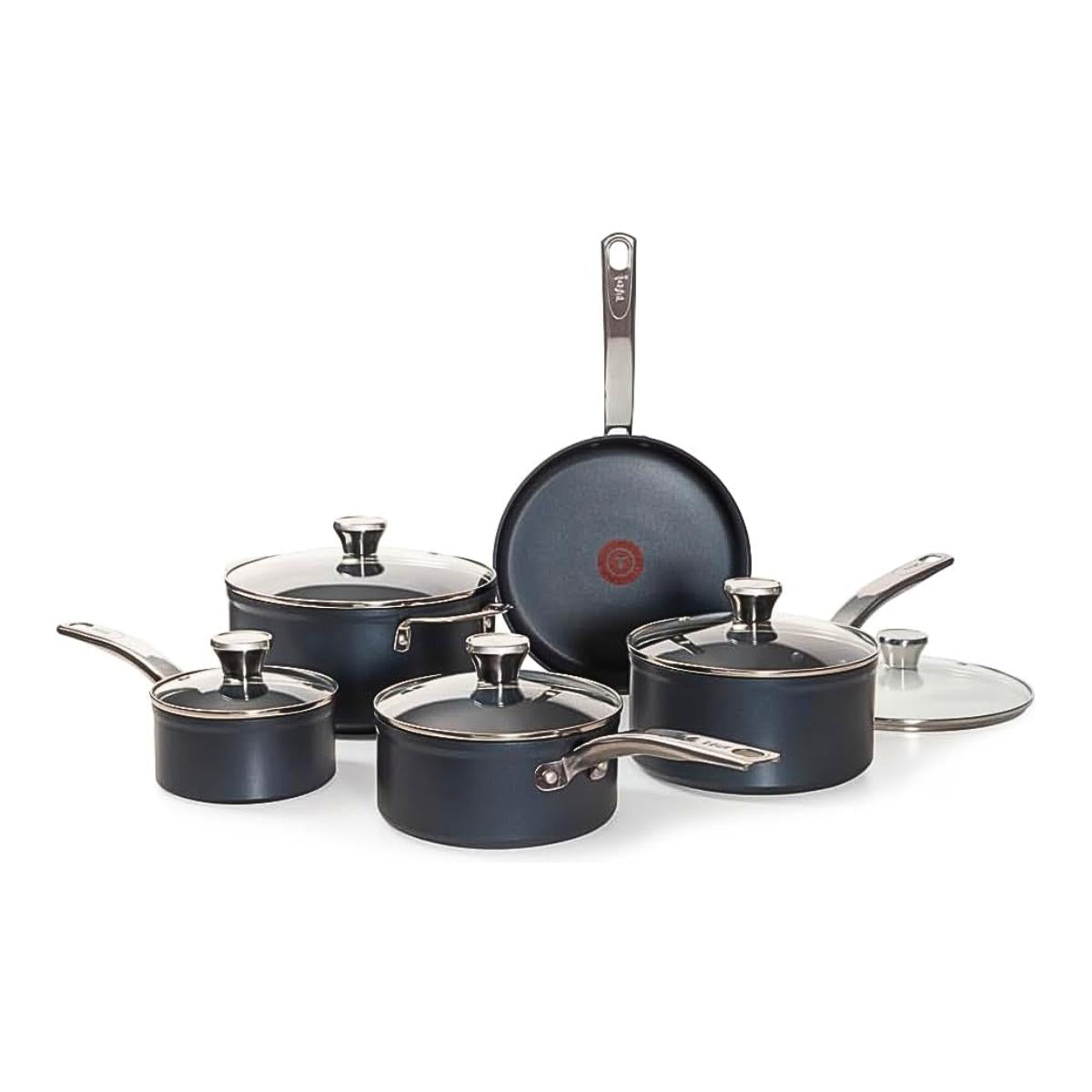 Conjunto de Panelas 5 Pçs T-FAL Platinum Azul CR5P H129SADJ