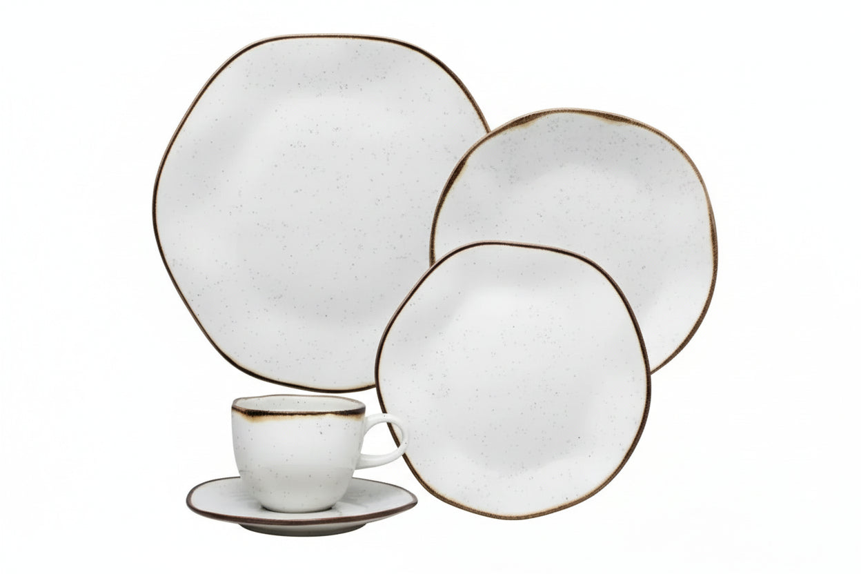 Aparelho de Jantar e Cha 20 Pecas Ryo Maresia - Oxford - Loja Do Thor