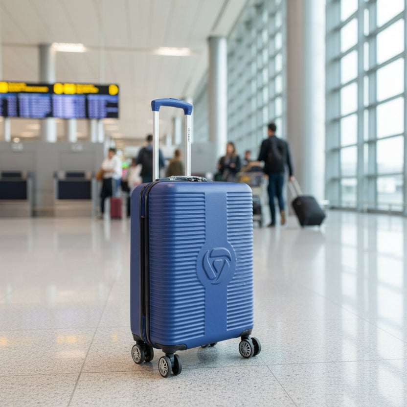 Mala De Viagem Classic Em Abs 20  Azul Yins