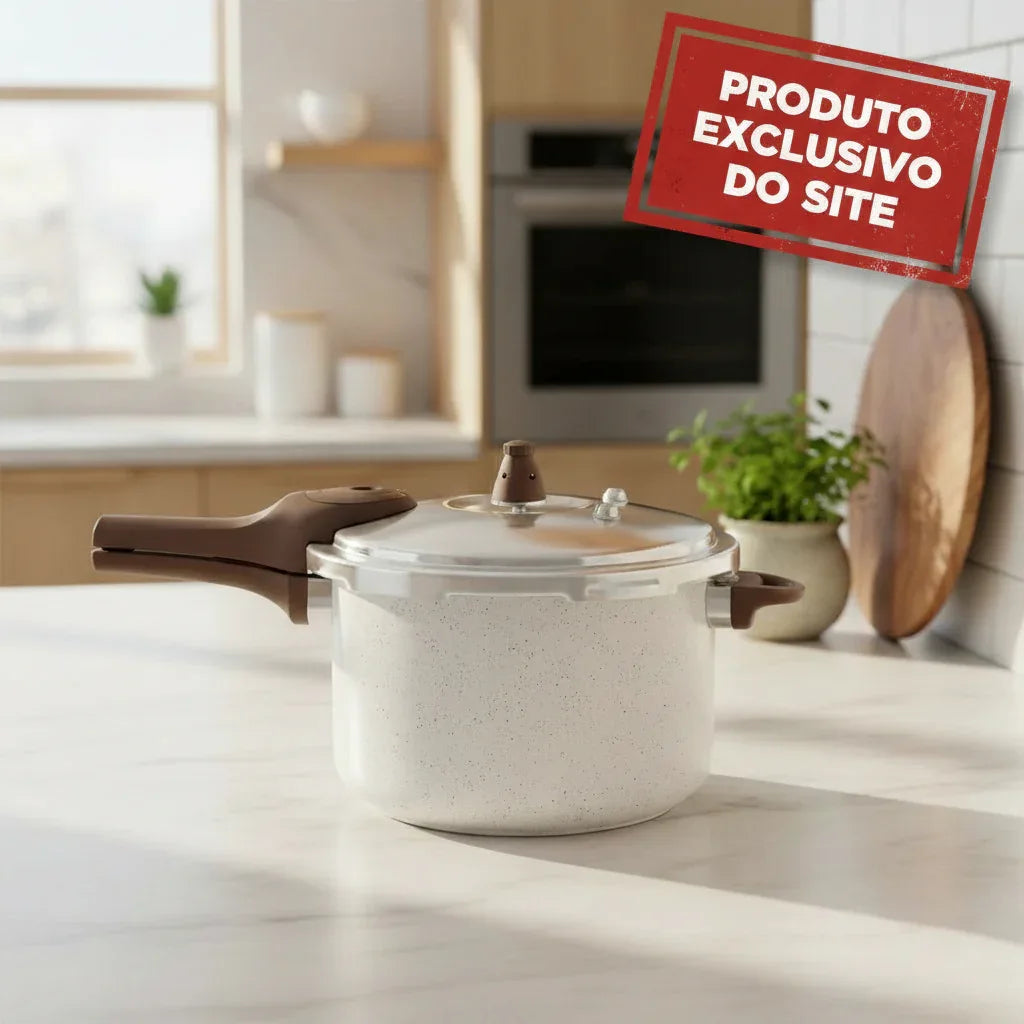 Panela De Pressão Indução Brinox Antiaderente Pressure 6,8L - Loja Do Thor