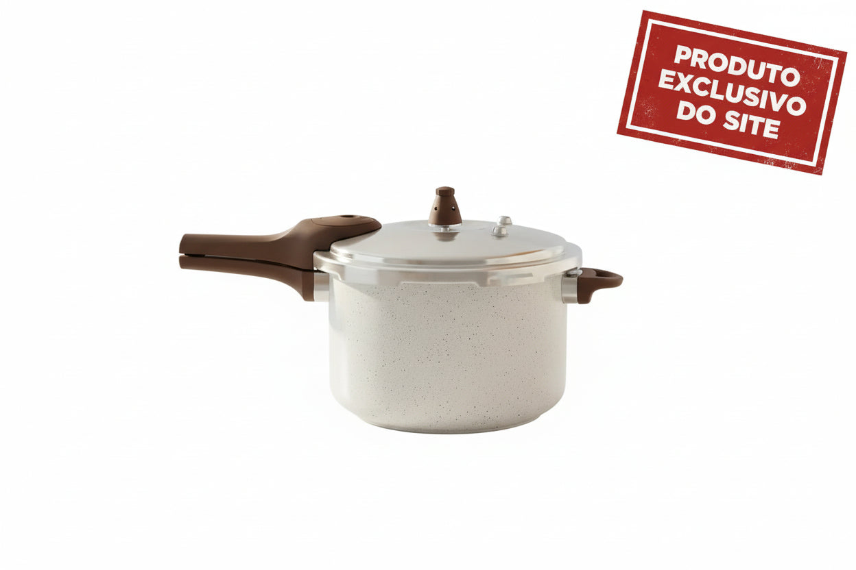 Panela De Pressão Indução Brinox Antiaderente Pressure 6,8L - Loja Do Thor