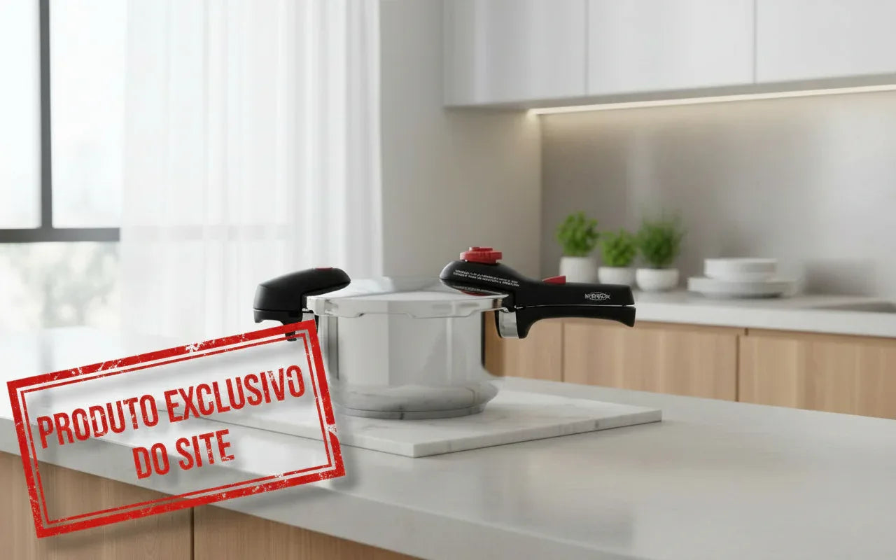 Panela de Pressao Inox - Supra Brinox - Loja Do Thor