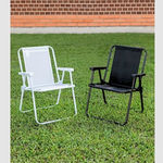 Cadeira de Praia Alta em Aço 110 kg Branca - Mor