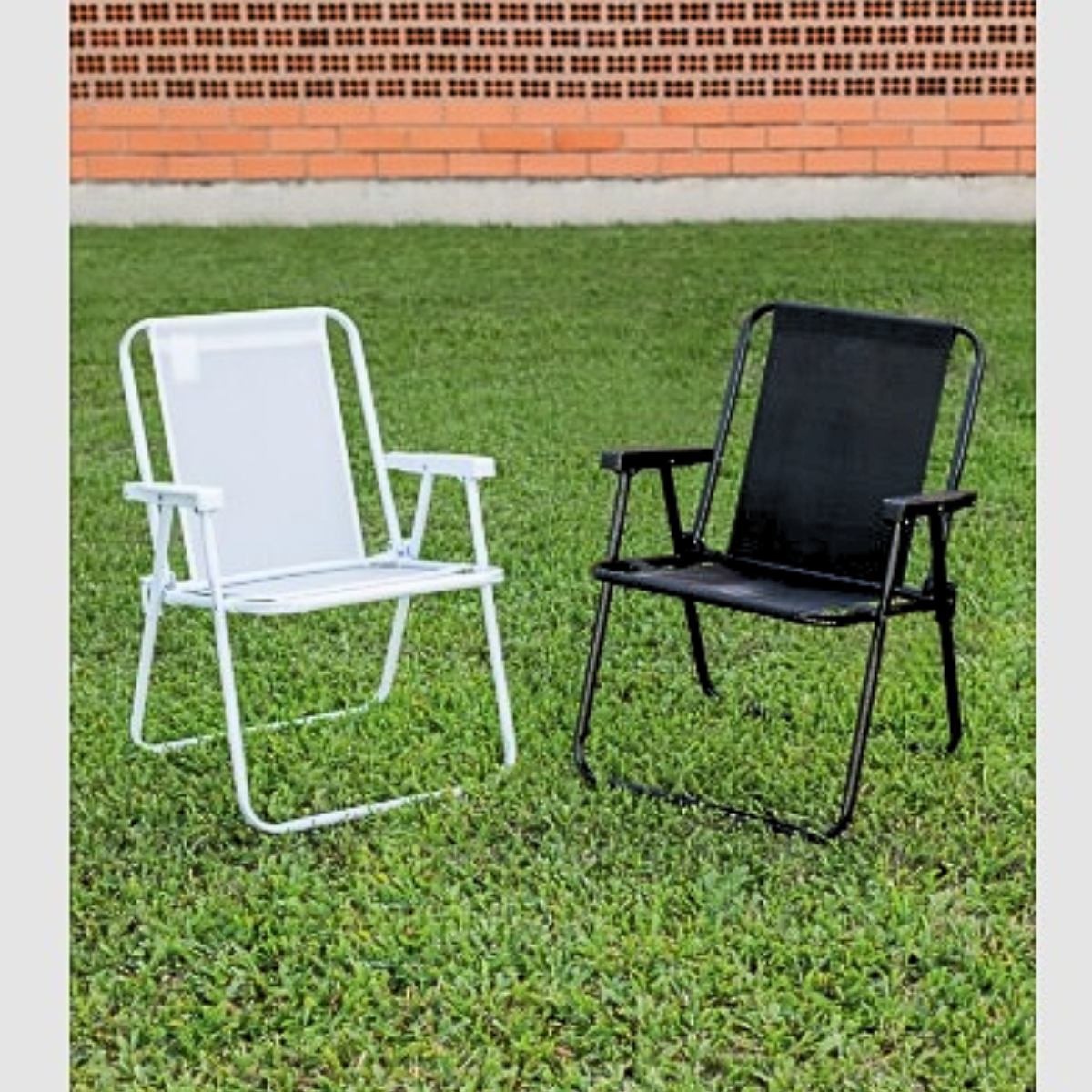 Cadeira de Praia Alta em Aço 110 kg Branca - Mor