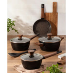 Conjunto Panelas Studio Cook Marmol 05 Peças Indução - Loja Do Thor