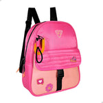 Bolsa Mochilha De Costas Rosa Nylon Luluca Oficial Lulike LU2959PK