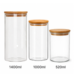Conjunto de 3 Potes Hermeticos Bambu -Mori