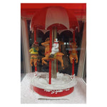 Poste Animado Cenario C/ Som E Neve 1,84m Vermelho 56956