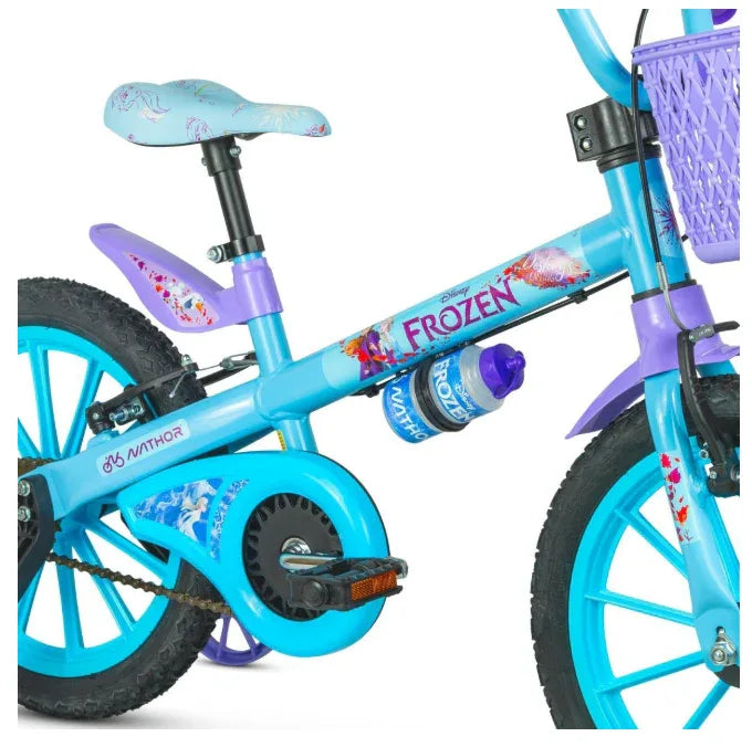 Bicicleta Infantil Feminina Aro 16 Frozen Cestao Rodinha 02 - Loja Do Thor