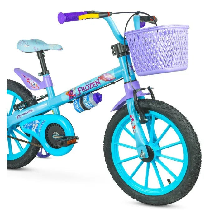 Bicicleta Infantil Feminina Aro 16 Frozen Cestao Rodinha 02 - Loja Do Thor