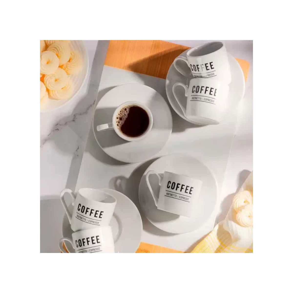 Xicara de cafe manhattan BRANCO 80ML 6pcs