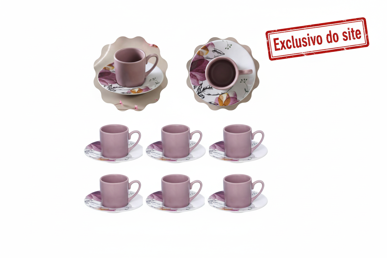 Xicara de cafe spring 80ml 6pcs hauskraft