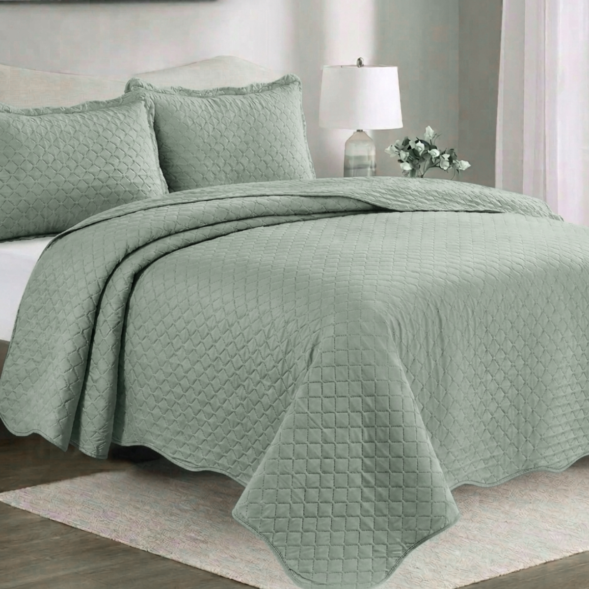 Colcha Focus Casal 3 Peças verde- Camesa