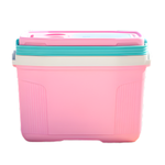Caixa térmica 20 L Termolar Rosa Balé com Verde Litoral